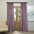 EFF Smoky Plum Vintage Faux Dupioni Silk Curtain Panel