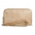 Women's Zip Around Cell Phone Wallet with Wristlet - Mossimo, Lt Tan