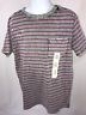 Cat & Jack Boys Medium 8-10 Gray Stripe Short Sleeve Shirt With Chest Pocket