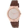 Swatch Men's Irony YWG402 Brown Leather Swiss Quartz Fashion Watch