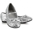 ELLIE 013-BALLET-G 0" Heel Ballet Slipper with glitter Childrens, Silver Glitter