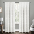 ATI Home Medallion Chenille Damask Jacquard Room Darkening Rod Pocket Curtain Panel Pair