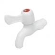 Unique Bargains Household Quarter Turn White Plastic Faucet Water Tap