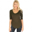 Women's 3/4-Sleeve V-Neck Top