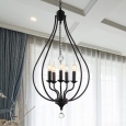 Amriana 5-Light 18-Inch Antique Bronze Cage Pendant