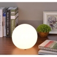 Large White Glass Globe Table Lamp