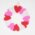 Valentine's Day Felt Heart Wreath - Spritz, Multi-Colored