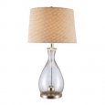 Longport Glass and Chrome Table Lamp (As Is Item)