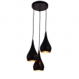 Living District Nora Collection Black 3-Light Pendant