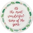 30ct White Printed Dinner Plate - Spritz