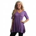 24/7 Comfort Apparel Women's Half-sleeve Tunic Top