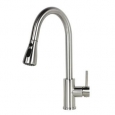 Stainless Steel Brushed Nickel Finish Pull Out Sprayer Solid Brass Kitchen / Island / Bar Faucet