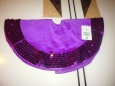 16'' Purple Mini Tree Skirt With Sequin Trim
