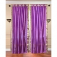 Lavender Ring Top Sheer Sari Curtain / Drape / Panel - Piece