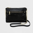 Women's Top Zip Cross Body Bags - A New Day Black