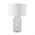 Dimond Bubble Clear Glass Off-white Shade Table Lamp (As Is Item)