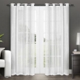 ATI Home Penny Grommet Top Sheer Curtain Panel Pair