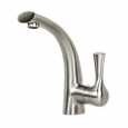 Twist Stainless Steel Brushed Nickel Single Hole Lever Bathroom Vanity Lavatory Faucet