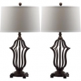 Safavieh Lighting 30.5-inch Chloe Sculpture Oil-Rubbed Bronze Table Lamp (Set of 2)