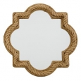 Brown Rope/Wood Quatrefoil Mirror