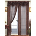 Tango Single Sheer Curtain Panel with Valance