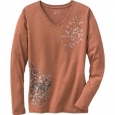 Legendary Whitetails Ladies Mystic Legends Long Sleeve                          V-Neck Shirt - canyon heather