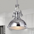 Didya 1-Light 13-Inch Chrome Dome Pendant