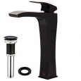 VIGO Linus Bathroom Vessel Faucet in Antique Rubbed Bronze with Pop Up