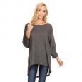 Women's Heather Grey Tunic Top