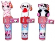 Beanie Boo's Valentines Day Plush Sticker Dispenser With Candy, Pack Of 3