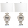 Safavieh Lighting Morocco Mercury 28-Inch Glass Table Lamp (Set of 2)