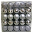 50ct 70mm Silver Christmas Ornament Set - Wondershop&153;