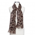 Women's Leopard Print Oblong Scarf - Brown