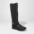 Women's Magda Lace-up Tall Boots - Mossimo Supply Co. Black 6