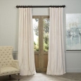 Exclusive Fabrics Signature Ivory Velvet Blackout Curtain Panel