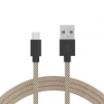 6ft Micro Usb Cable Braided Black/gold - Just Wireless