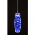 Blue Metal/Glass Contemporary Pendant Light Fixture