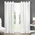 ATI Home Sabrina Grommet Top Sheer Curtain Panel Pair