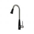 VIGO Milburn Stainless Steel and Matte Black Pull-Down Spray Kitchen Faucet