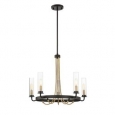 Savoy House Kearney Warm Brass/ Vintage Black 5-light Chandelier