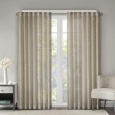 Madison Park Etelle Fret Embroidered Sheer Curtain Panel