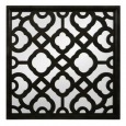 Black Lattice Wood Mirror