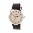 Simplify 4900 Leather Band Watch Black Leather/Silver