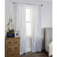 Arden Loft Torsades Collection White Cotton Curtain Panel