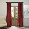 Exclusive Fabrics Signature Burgundy Velvet Blackout Curtain Panel