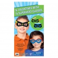 16ct Valentine's Day Mello Smello Superhero Glasses Cards, Multi-Colored