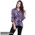 Handmade Women's Floral Printed 3.4 Sleeve Top (India)