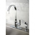 Kingston Brass Continental Modern Chrome Centerset Kitchen Faucet