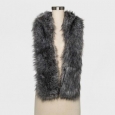 A Day Women's Faux Fur Stole Solid Grey