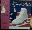 American Athletic Shoe Girl's Tricot Lined Ice Skates, White, 4 Figure Skates 49